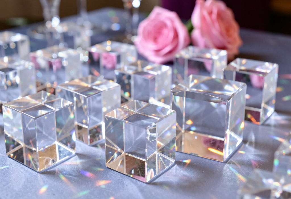 luxury event crystal cubes